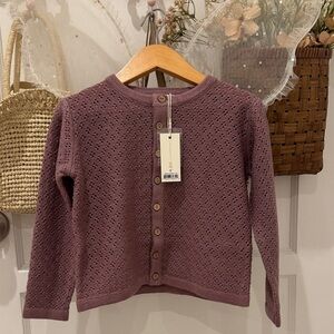 Quincy Mae Mulberry Cardigan Sweater